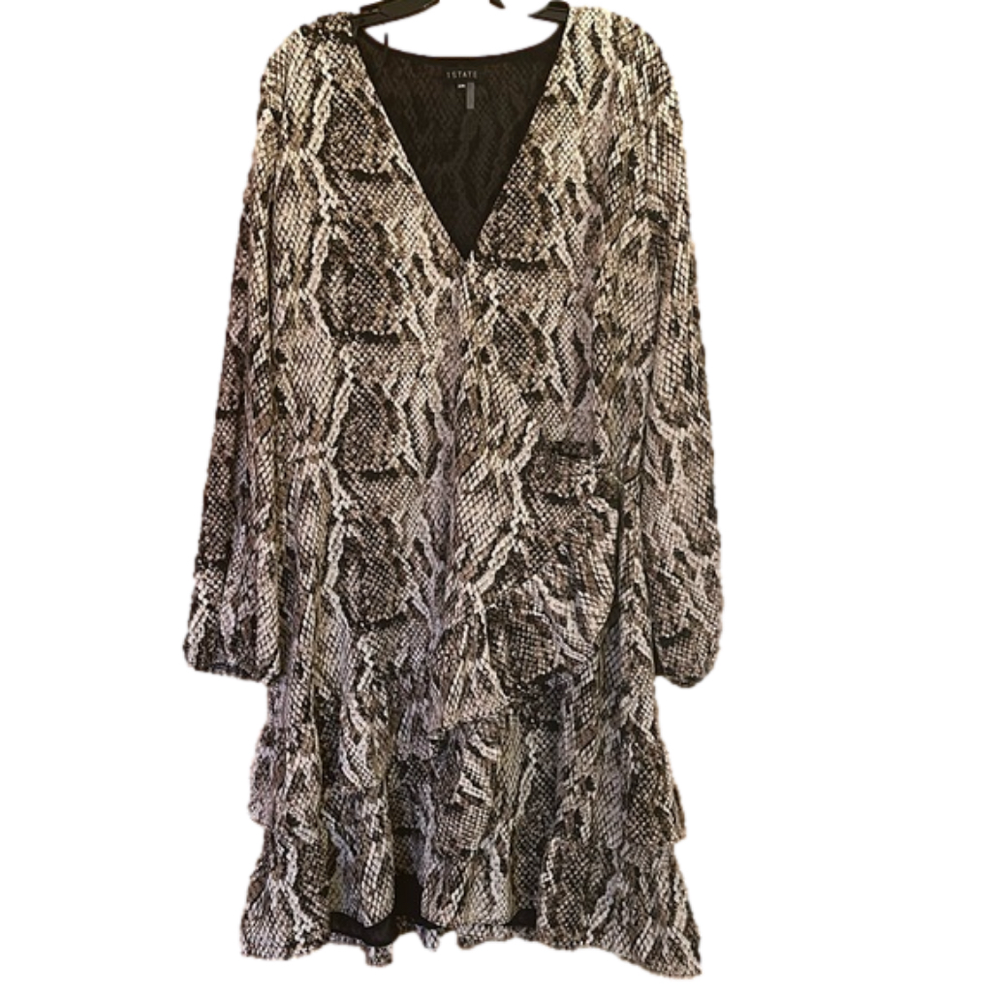 1State Leopard Wrap Dress. NEW